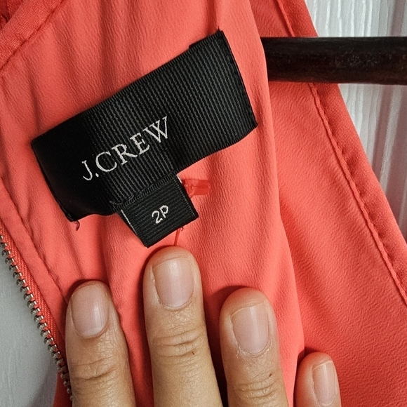 J. CREW Red Orange Lace Fit&Flare Mini Dress, Size 2P - Picture 8 of 8